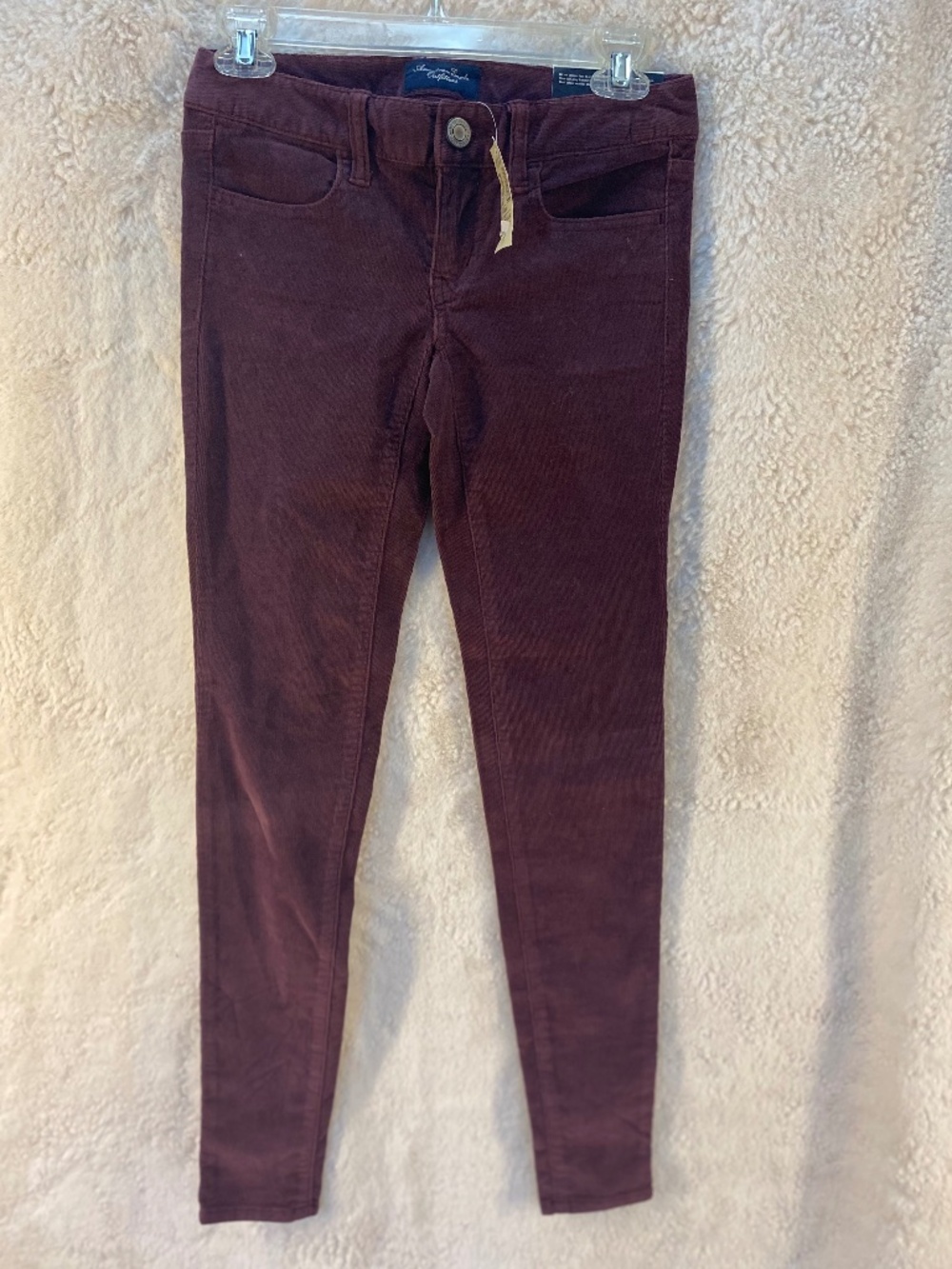 American Eagle Super Stretch Corduroy Jegging Pants, Purple - Size 00R (NWT)